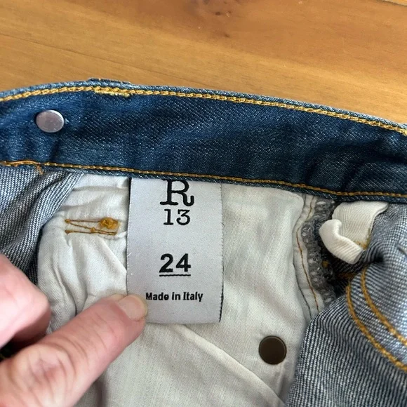 R13 X OVER jeans size 24. US 2
